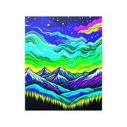 Tension of Magic Nature Mountain Landscape Abstract Art Poster Print