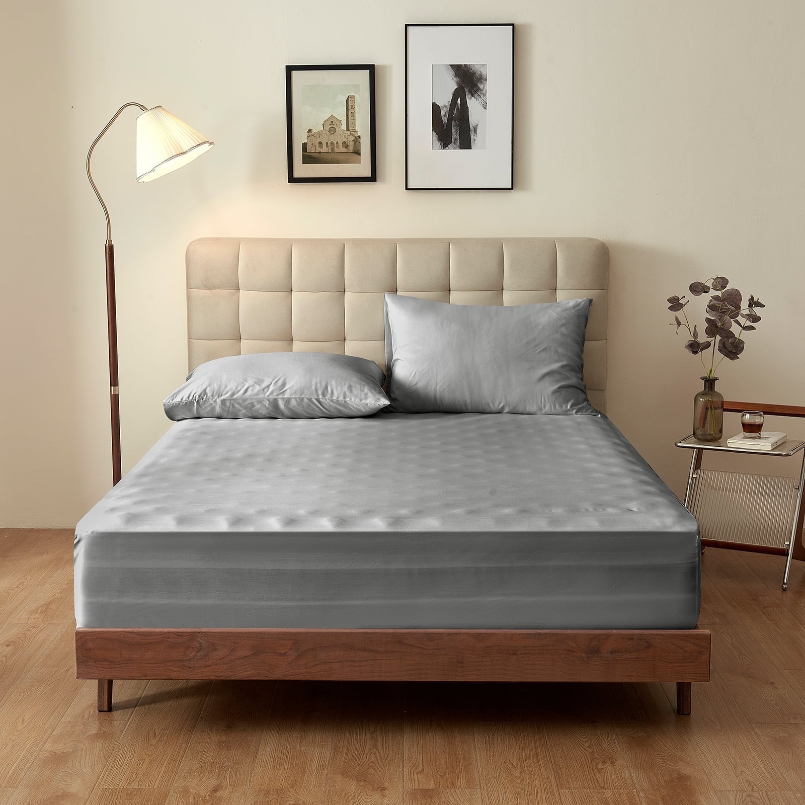 Tensoboo 100% Bamboo Cooling 16-Inch Deep Pocket Fitted Sheet Only, Twin – Soft and Breathable