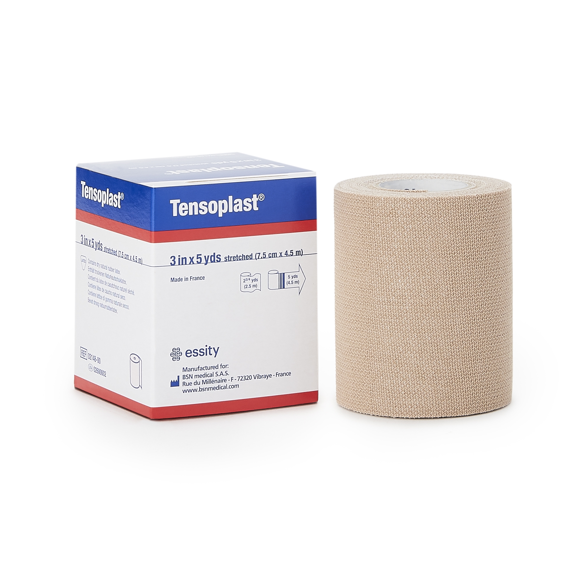 Tensoplast Elastic Adhesive Bandage 3 X 5 Yd Medium Compression Tensoplast Elastic Adhesive Bandage 3 X 5 Yd Medium Compression