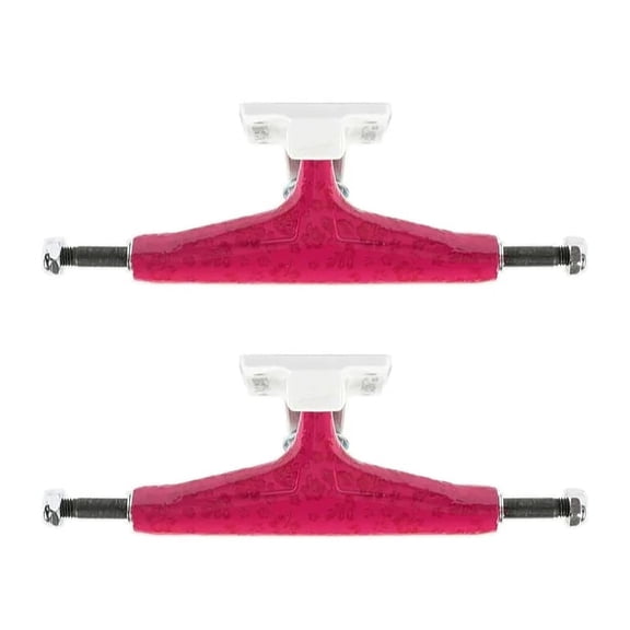 Tensor Daewon Mag-Light Regular Slicks Skateboard Trucks Pink/White - Hanger 5.25" Axle 8" (Set of 2)
