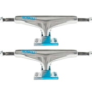 Tensor Regular Aluminum Scil Mirror Skateboard Trucks Raw/Light Blue - Hanger 5.25 Axle 8 Set of 2