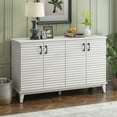 thumbnail image 1 of Tensun 60" Antique White Sideboard - Retro Storage Cabinet with Adjustable Shelves, 4 Doors, Metal Handles, and Spacious Storage, Ideal for Kitchen, Living Room, and Dining Room, 1 of 5