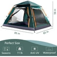 thumbnail image 1 of Tent 2~4 Person Camping Tents, Waterproof Windproof Family Tent with Top Rainfly,  Easy Set Up, Portable with Carry Bag,with UV Protection ,Instant Easy Setup Pop Up Tent for Hiking Traveling, 1 of 6