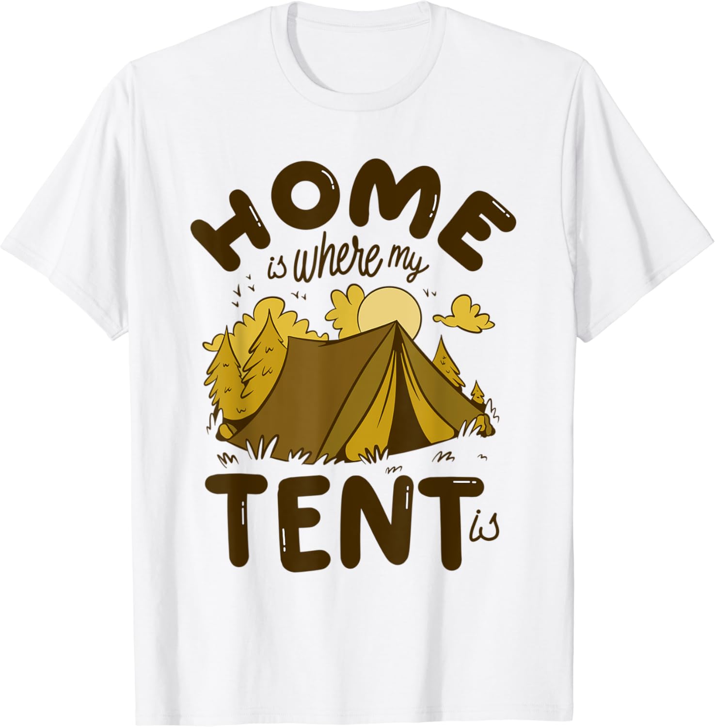 Tent Camping Saying Tent Camper Scout Caravan TShirt