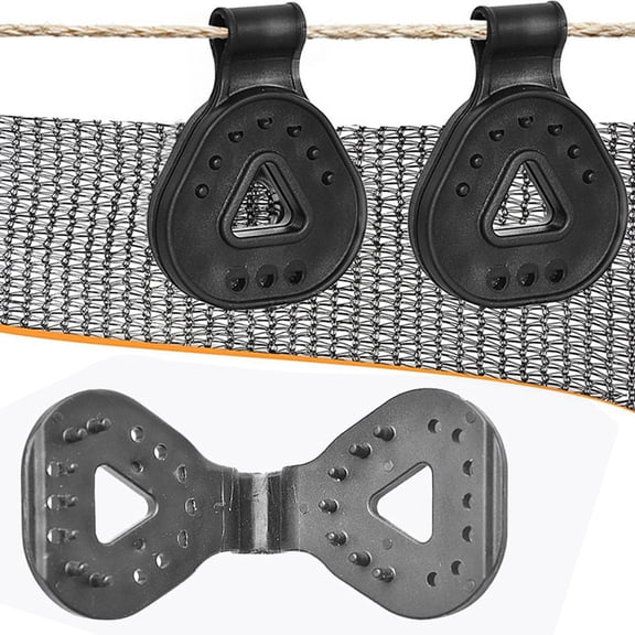 Tent Canopy Clips, Plastic Windproof Clamps (Black)