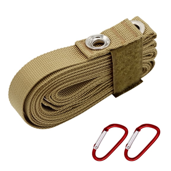 Tent Canopy Extension Belt Multifunctional Clothesline Nylon Rope Outdoor Camping Backpacking Tool with 2 Carabiner