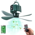 thumbnail image 1 of Tent Ceiling Fan, Portable Tent Fan with Lights and Remote Control, Mobile Power Supply, USB Battery Powered Camping Fan with Hookup for Canopy Tent, RV, 1 of 7