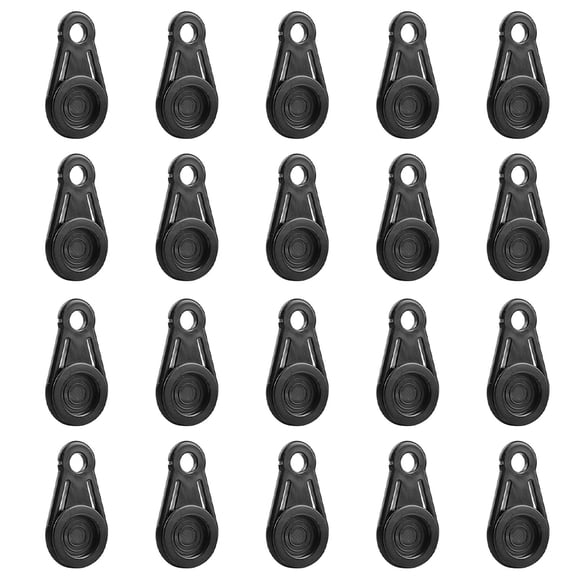 32-Piece Tent Clamps with Disc Buckles, Bungee Cord Locks for Tarps, Tents, Rope, Awning Fasteners, Outdoor Camping Essentials