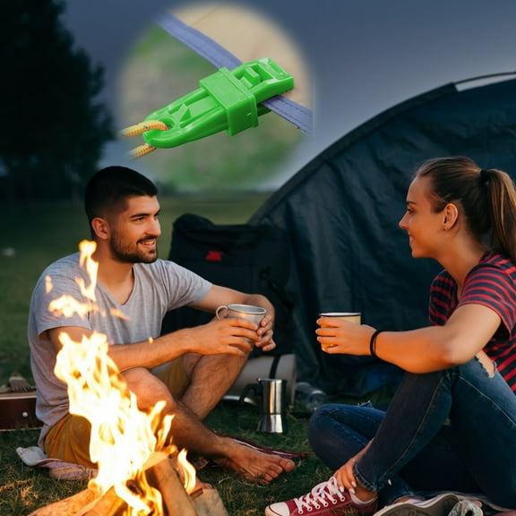 Tent Clips, Windproof Fasteners, Plastic Buckles, Reinforced Sliding Lock, for Outdoor Tents Tarps, Reusable Fabric Clamps | E KTFgvq