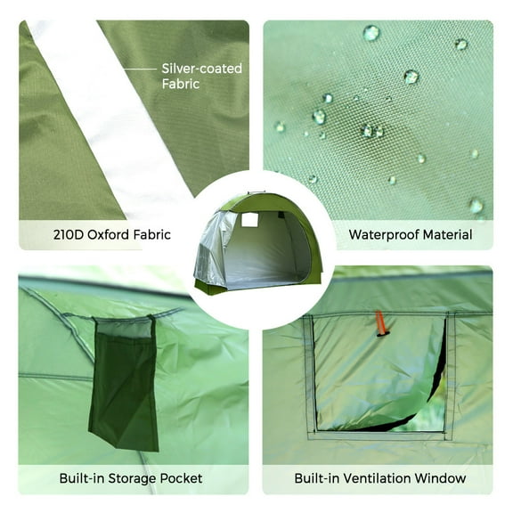 Tent Outdoor Bike Storage Tent 210D Oxford Fabric Waterproof Storage Shed For Bikes