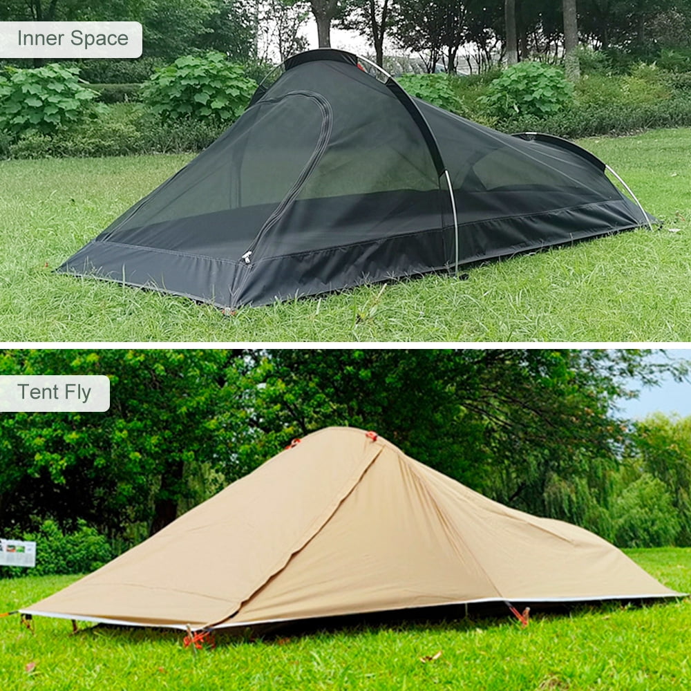 Tent  Outdoor Camping Tent Single Person Camping Tent Water Resistant Tent Aviation Aluminum Support Portable Sleeping Bag Tent