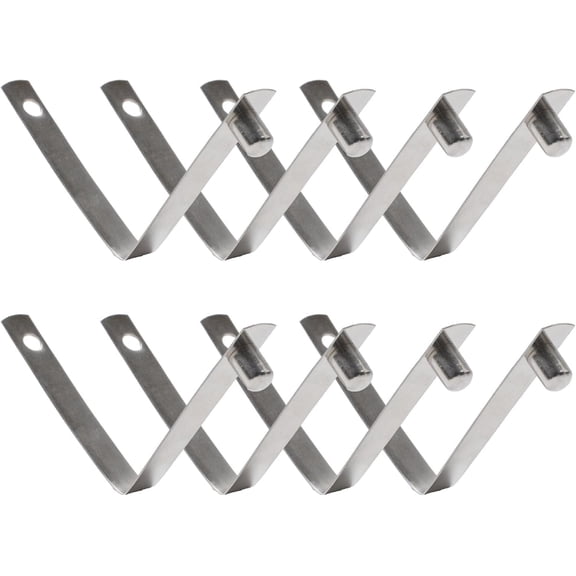 Tent Pole Clips, 8PCS Kayak Paddle Spring Snap Clips, Manganese Steel Tent Pole Push Button Spring Clips for Camping Kayak Paddle Tent Pole, 6mm Button + 50mm Long