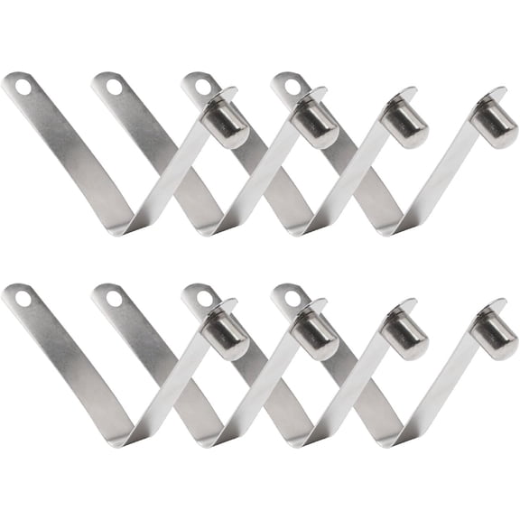 Tent Pole Clips, 8PCS Kayak Paddle Spring Snap Clips, Manganese Steel Tent Pole Push Button Spring Clips for Camping Kayak Paddle Tent Pole, 8mm Button + 60mm Long