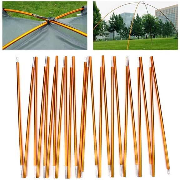Tent Poles Replacement, Lightweight Tent Pole Repair Kit -24 Sections Aluminum Alloy Anti- Windproof Tent Poles Awning Poles for Outdoor Camping