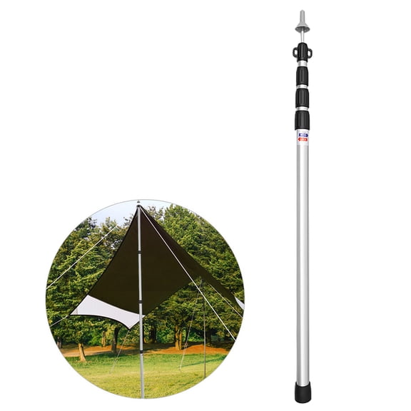 Tent Rod,Shelter Tarp Pole Alloy Tent Pole Adjustable Tent Support Tent Support Rods Pole Adjustable Tent Tarp Pole Poles Thicken Alloy Tent Pole Poles Tent Support Rods Shelter Twirltide