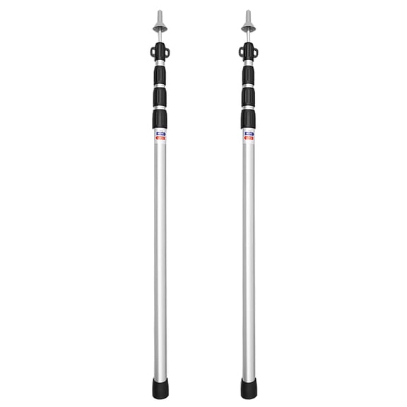 Tent Rod,Shelter Tarp Pole Tent Support Rods Alloy Tent Pole Adjustable Tent Rods Shelter Tarp Rookin Silver 2pc Campin Tent Rookin Silver Leeofty Thicken Alnum Alloy Silver 2pc & 250cm
