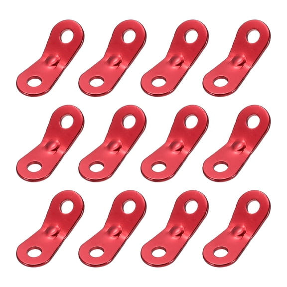 Tent Rope Tensioner, 12 Pcs Tent Guyline Adjusters Rope Buckle Aluminum Alloy Cord Tightener for Outdoor Camping Hiking Accessories,Red