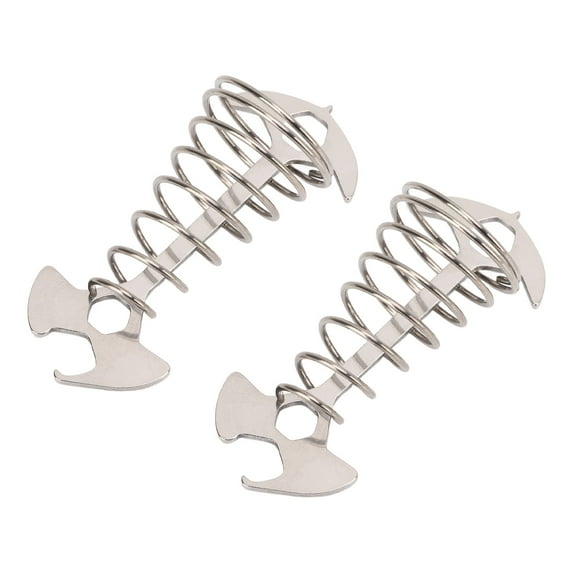 Tent Rope Tightener, Reusable Fish Bone Shape Wind Proof Deck Tie Down Anchor For Hiking Silver