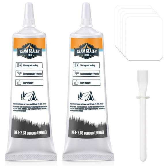 Tent Seam Sealer 120ml, No Sew Solution Waterproof Fast Cure Seam Sealer Tent, for Tents and Outdoor Fabric, Clear