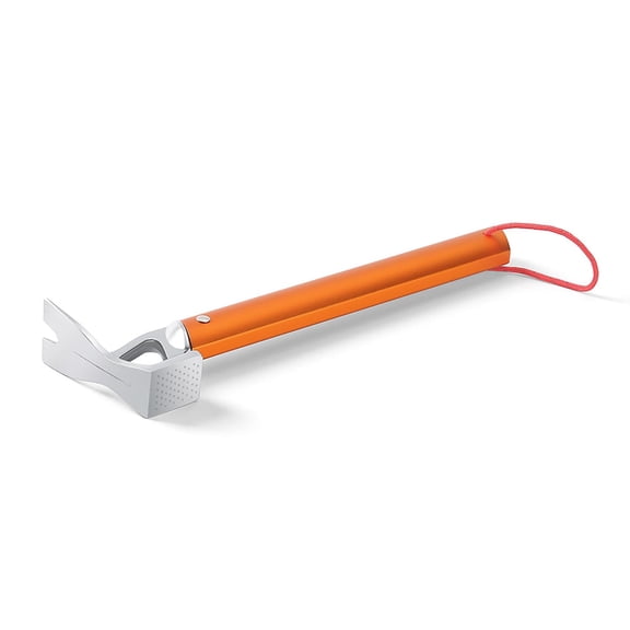 Tent Stake Puller, Camping Nail Remover, 12 Inch Aluminum Tent Stake with Hook, Portable Hammer for Outdoor Camping Gear, Reflective Rope for Easy Retrieval