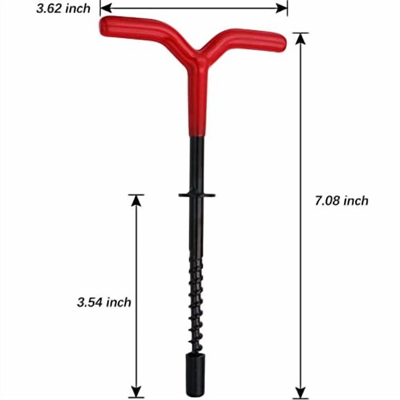 Tent Stakes, 4 Pcs Ice Nail Ground Nail Threaded Peg Nail Tent Fixer Accessory Tent Nail Ice Fishing Anchors Tool for Outdoor Camping Tent Ice Fishing Shelter Stake (Black RT)