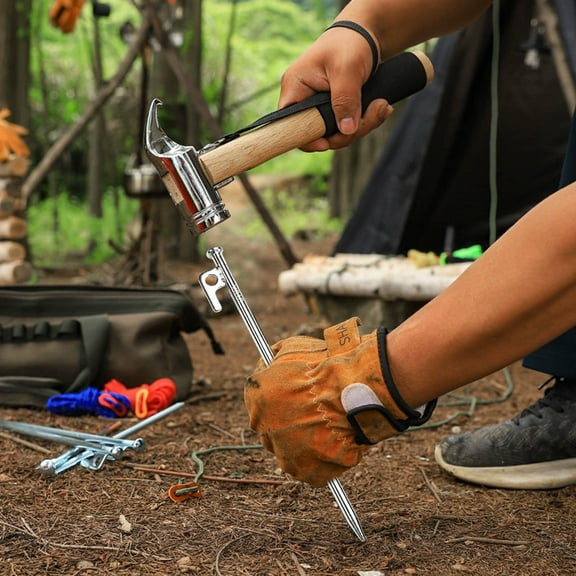 Tent Stakes under $5! kkbbma Outdoor Tent Pegs, 30cm Steel Ground Stakes for Camping, Heavy Duty Beach Tent Nails, Secure Anchoring for Canopy and Tarp