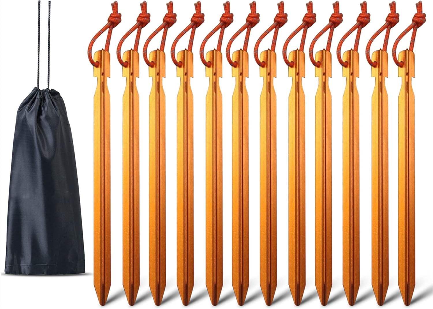 Tent Stakes, Ground Metal Camping Aluminum Tent Pegs, Lightweight Heavy Duty Spikes Camping Accessories