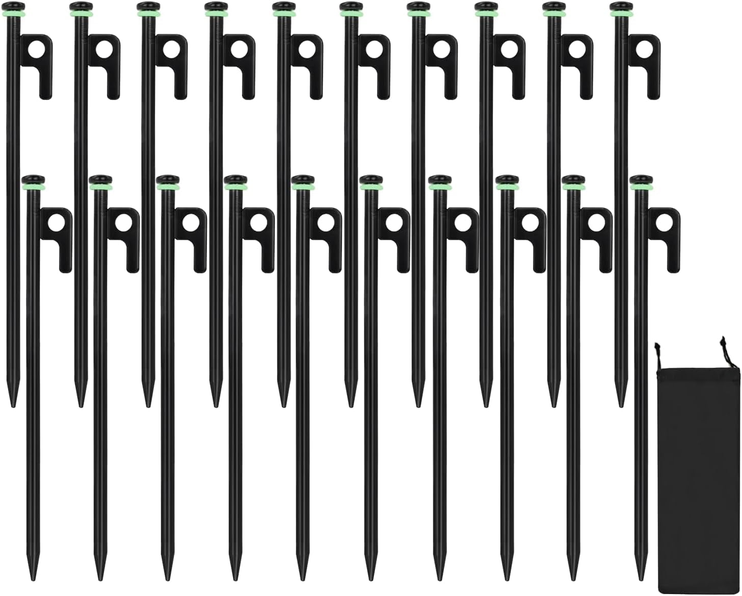 Tent Stakes, Heavy Duty Forged Steel for Rocks and Snowfield