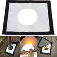 thumbnail image 1 of Tent Stove Pipe Seal - Heat Resistant Flap with Drawstring, Prevents Heat Loss, Rain & Bugs in Winter Camping Hot Tents Black, 1 of 5