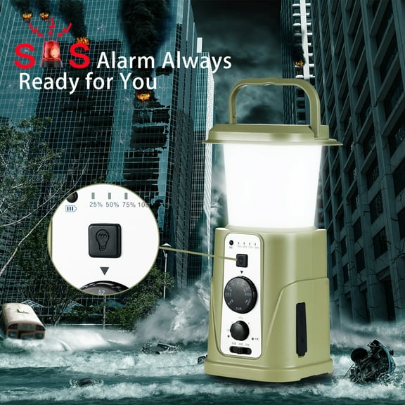 Tent lamp, Banks Support Radio Portable Solar Led Am//wb/noaa Weather Radio Weather Radio Portable Hand-crank Banks 3 Modes Lantern Am//wb/noaa Weather 4 3 Laoshe