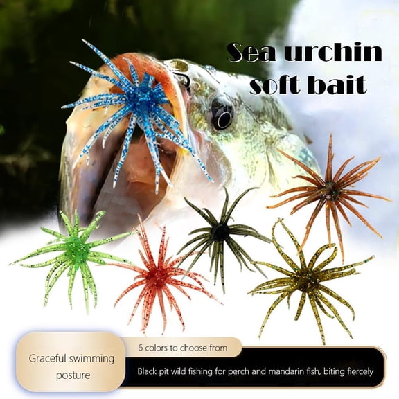 Tentacle Creature Fishing Lures, Soft Plastic TPR Baits for Bass Fishing, Slow Sinking Lures for Drop Shot Wacky Rig Neko Rig Finesse Fishing (Green, 1PC)