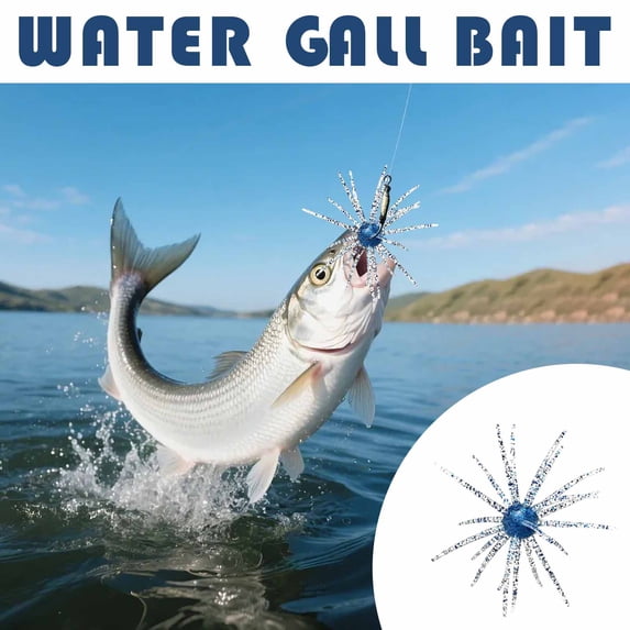 Tentacle Creature Lure, Bass Lures Soft Plastic Baits for Bass Fishing for Drop Shot, Wacky Rig/Neko Rig and Finesse, Slow Sinking, Soft Bait Blue
