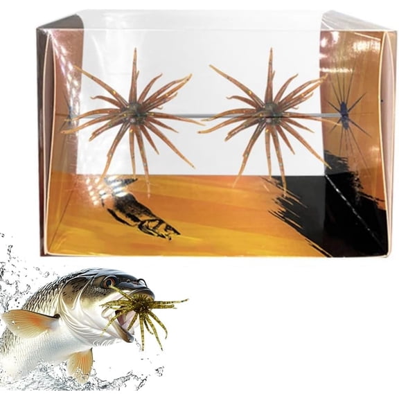 Tentacle Creature Lure, Soft Plastic Baits for Bass Fishing, Sea Urchin Soft Worm for Drop Shot, Wacky Rig/Neko Rig and Finesse, Slow Sinking