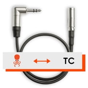 Tentacle Sync 12" DIN 1.0/2.3 to Angled Neutrik 3.5mm Mini Jack Cable,Black