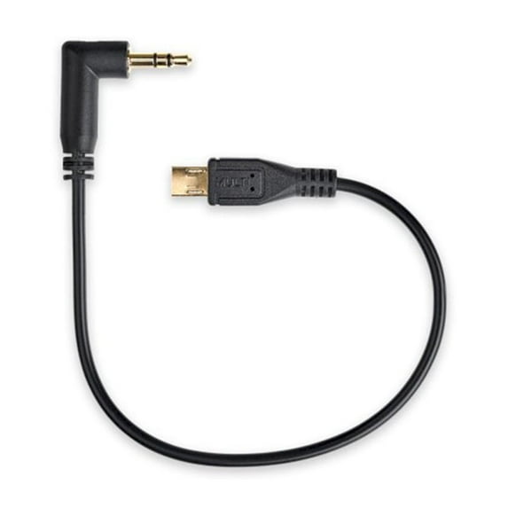 Tentacle Sync 9.8" Micro-USB to Right-Angled 3.5mm Mini Jack Timecode Cable for Sony FX3 and FX30