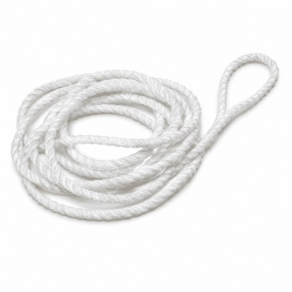 TentandTable 12' x 3/8" Tent Ropes with Loop for Party Canopy Tie Down Installation and Anchoring for 20' Wide Pole Tents, White 10 pack