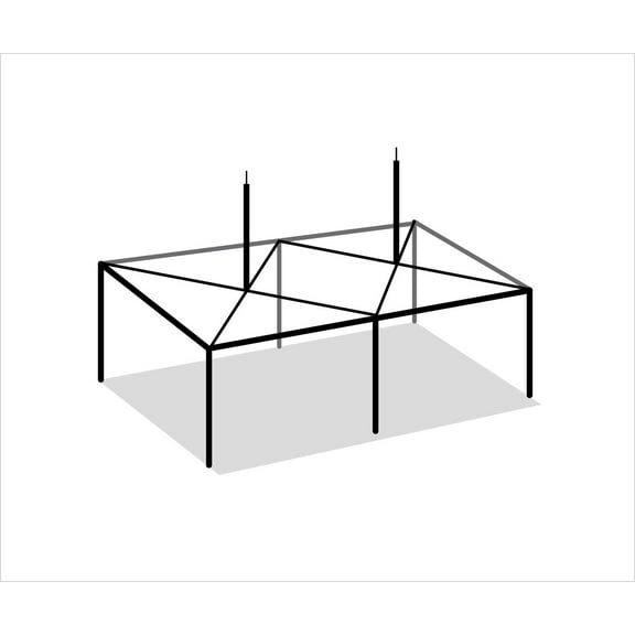 TentandTable 15' x 30' High Peak Outdoor Party Canopy Tent FRAME ONLY, White Waterproof