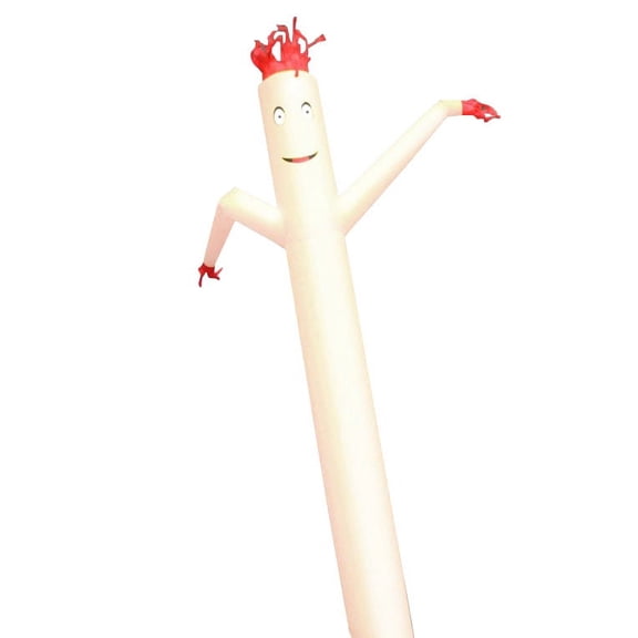TentandTable 18' Fly Guy Wacky Waving Inflatable Tube Man, White, No Blower