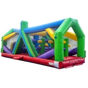 TentandTable 30' Commercial Inflatable Obstacle Course, Retro Radical Run Extreme #1