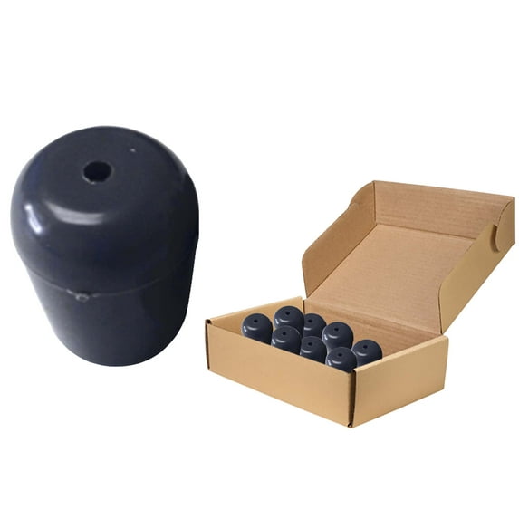 TentandTable Black Replacement Folding Chair Tips, 3/4"- 50 Pack, PVC