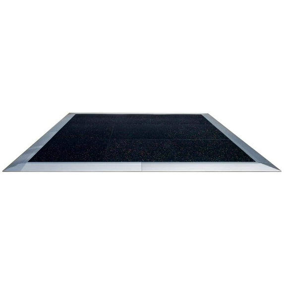TentandTable Black Sparkle Portable Commercial Dance Floor - Indoor & Outdoor, 12 ft x 20 ft