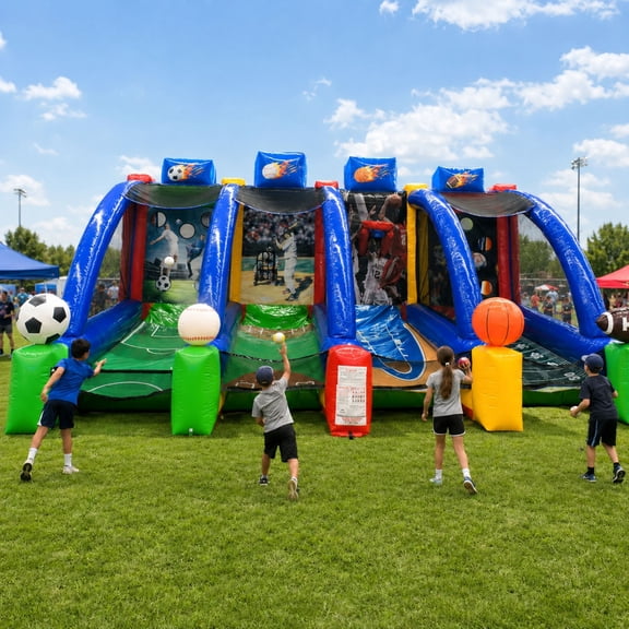 TentandTable Bounce House Commercial Vinyl Interactive Inflatable Kids Game, Sports Carnival Games