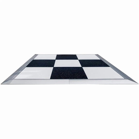 TentandTable Checkered Sparkle Portable Commercial Dance Floor - Indoor & Outdoor, 20 ft x 20 ft