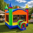 thumbnail image 1 of TentandTable Commercial Inflatable Bounce House - Rainbow Bouncy Castle, 1 of 8