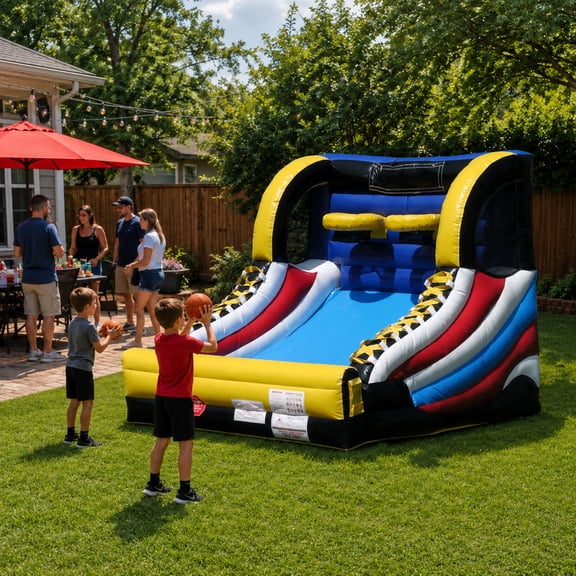 TentandTable Commercial Inflatable Interactive Game, Mini Basketball Hoop