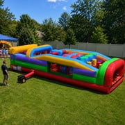 TentandTable Commercial Inflatable Obstacle Course, Retro 7-Element