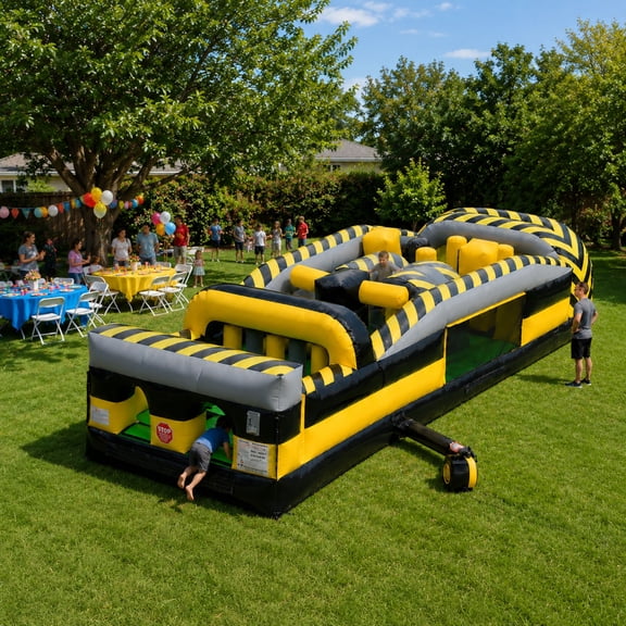 TentandTable Commercial Inflatable Obstacle Course, Venom, 30'