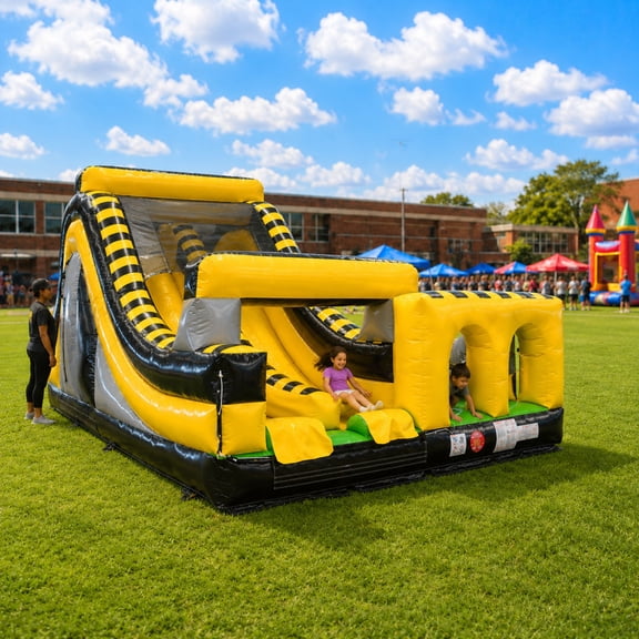 TentandTable Commercial Inflatable Obstacle Course, Venom Radical Run