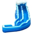 thumbnail image 1 of TentandTable Commercial Inflatable Water Slide, Blue Marble Wave Curved with Blower, 17 ft, 1 of 9