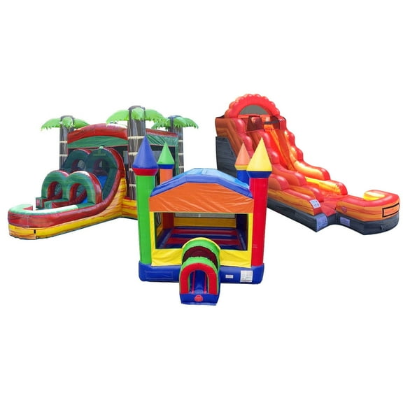 TentandTable Commercial Inflatable Water Slide, Bounce House, and Combo Trio - PA/NJ Certified